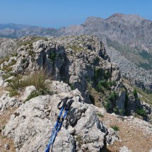 Eastern summit of 1259 meters high Serra Des Teixos with Puig Major in the back